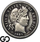 1907-S Barber Dime, Better San Francisco Issue