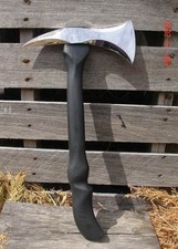 CUSTOM Hand FORGED CARBON STEEL Hatchet TOMAHAWK Axe Camping with sheath