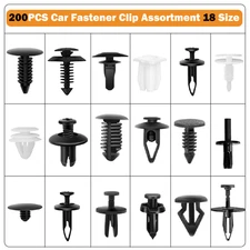 200Pcs Bumper Clips Retainer Auto Car Rivets Fastener Fender Push Pin Trim