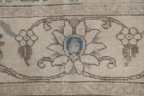 Muted Distressed Floral Traditional Room Size Rug Vintage Handmade Carpet 10x11 - Picture 9 of 21