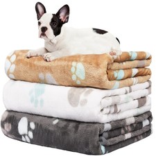 Upgraded Dog Blankets for Medium Dogs 3 Pack Cat Washable Soft Pet Throw Cover