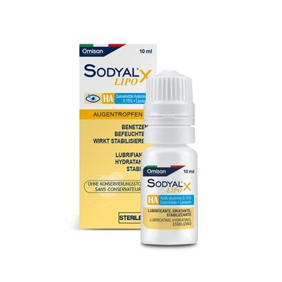 Omisan SODYALXLIPO konservierungsfreie Augentropfen 0,15%Hyaluron Liposomen 10ml