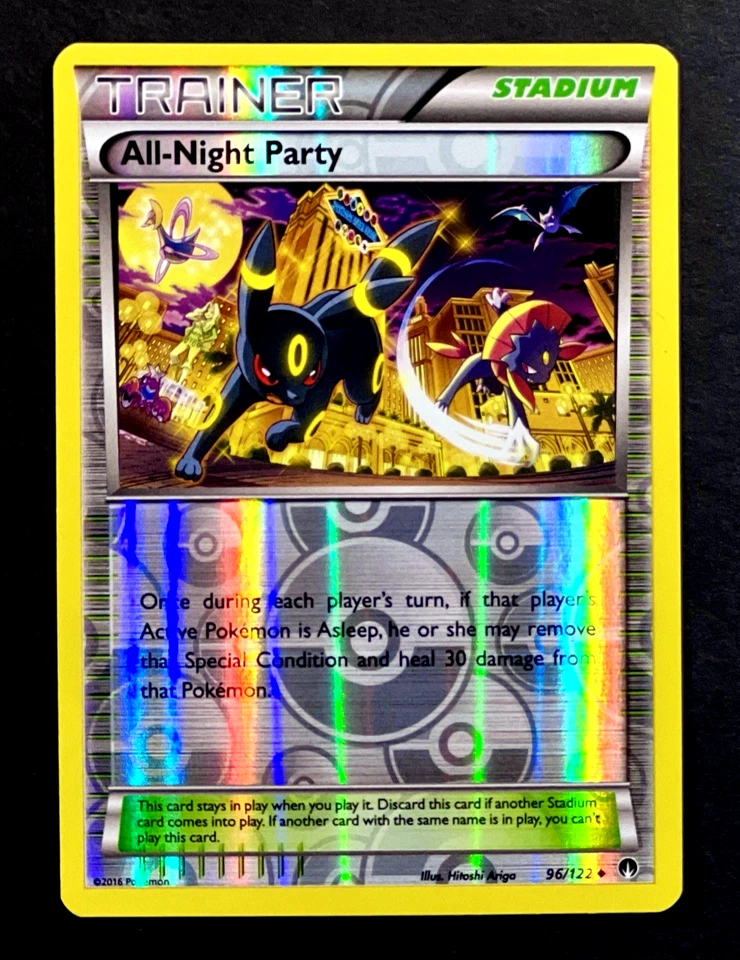 2016 Pokemon ALL-NIGHT PARTY Breakpoint REVERSE HOLO Umbreon XY Card 96/122 NM+ - Image 2 of 4