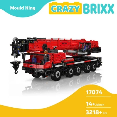 Mould King 17074 Technik Mobilkranwagen Kranwagen Klemmbausteine RC Ferngesteuer - Bild 1 von 4