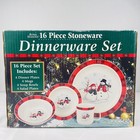 Royal Seasons 16 Piece Stoneware Set Christmas Bowls Mug Dinner Salad Plates NEW — photo 2