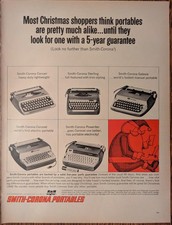 Smith-Corona Portable Typewriter 1963 Vintage Folio Typist Print Ad thumbnail