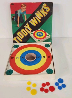 Vintage Bullseye Tiddly Winks Game Excellent Condition 