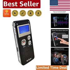 8GB Audio Recorder with High Sensitivity Mic - Perfect for Lectures  Interviews