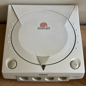 Sega Dreamcast Console System & Crazy Taxi Game (Disc Only) & Cables WORKS GREAT
