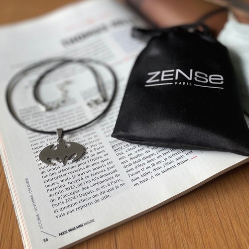 Zense - Collana con ciondolo Batman con lato lucido e lato spazzolato ZP0259 - Imagen 5 de 6