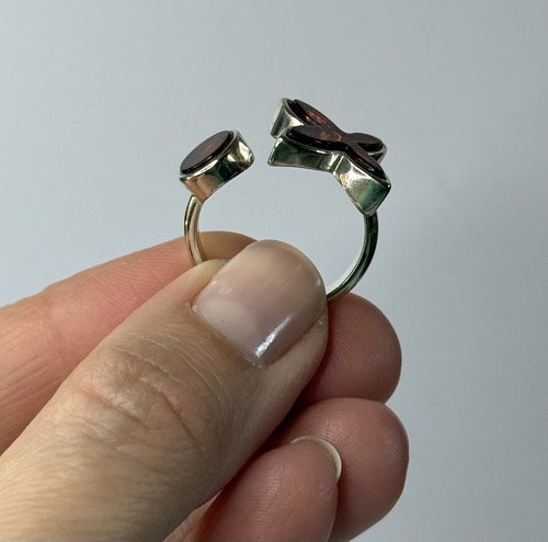 Genuine Baltic Amber Jewelry Ring with Sterling Silver.Amber Stone Ring Sizable. - Picture 8 of 10