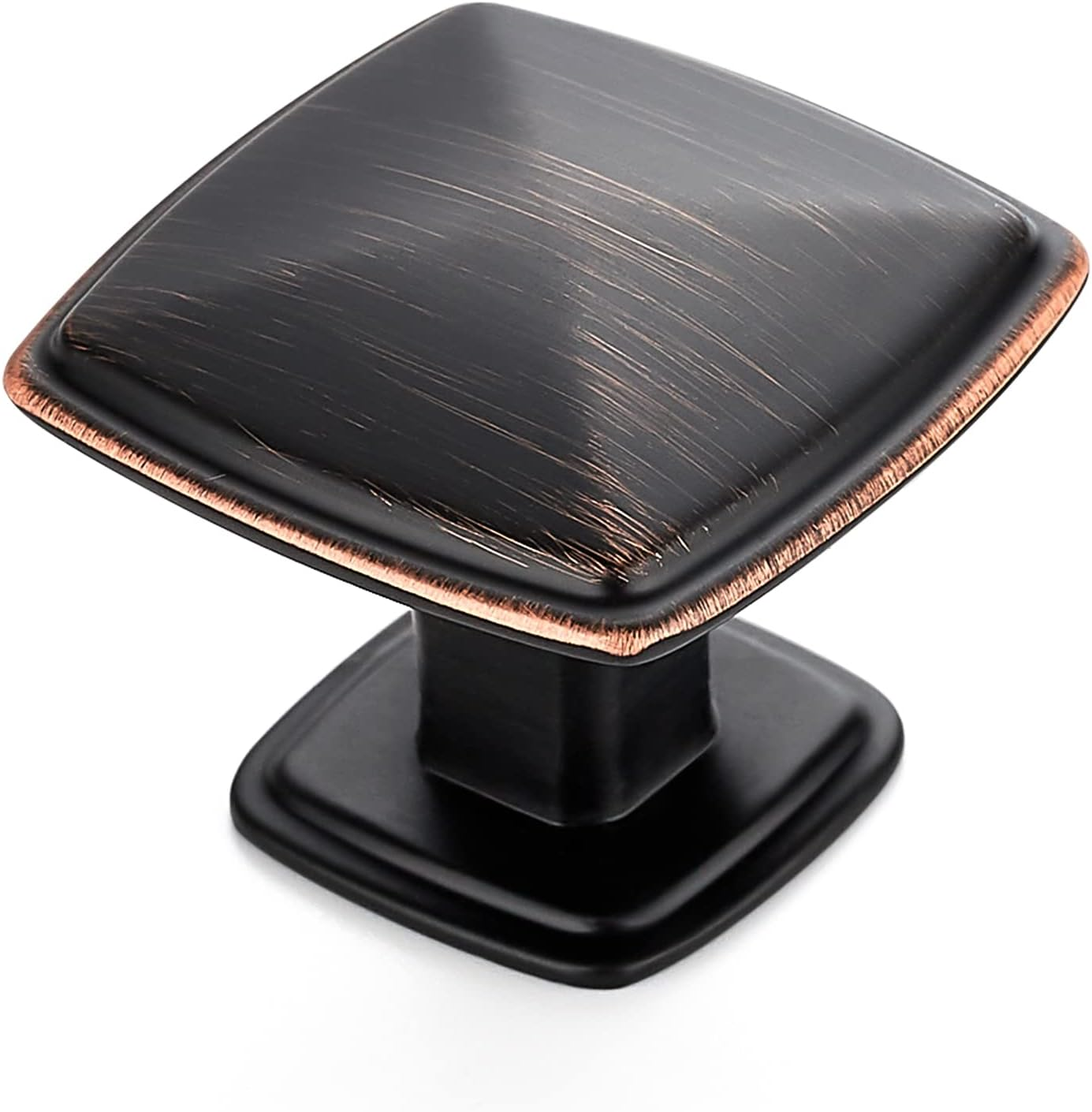 5 Pack Oil-Rubbed Bronze Kitchen Cabinet Square Knob Single Hole Cabinet Hardwar