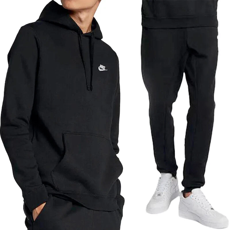 Nike club logo store tracksuit black