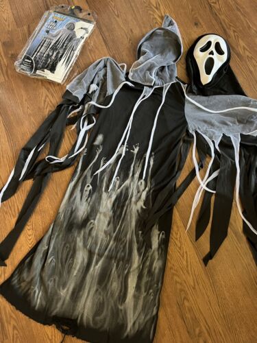 Soul Taker Halloween Spirit Child Costume Medium 8-10 Scream Mask Grim Reaper - Picture 1 of 15