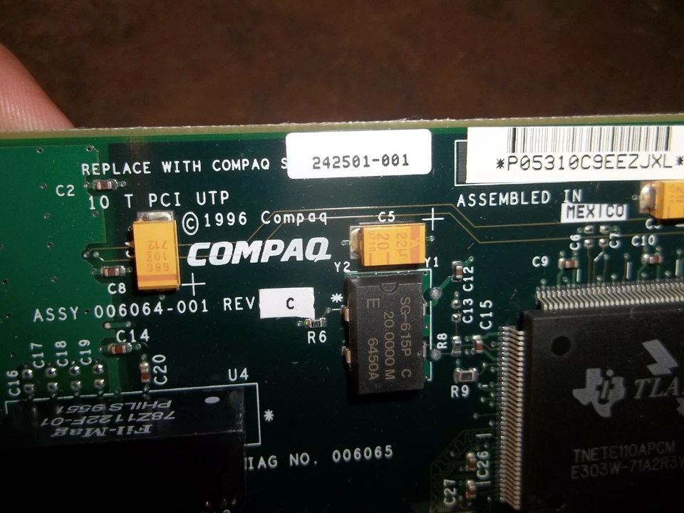 COMPAQ 242501-001 10 T PCI UTP CONTROLLER CARD (WL117) - Image 4 of 4