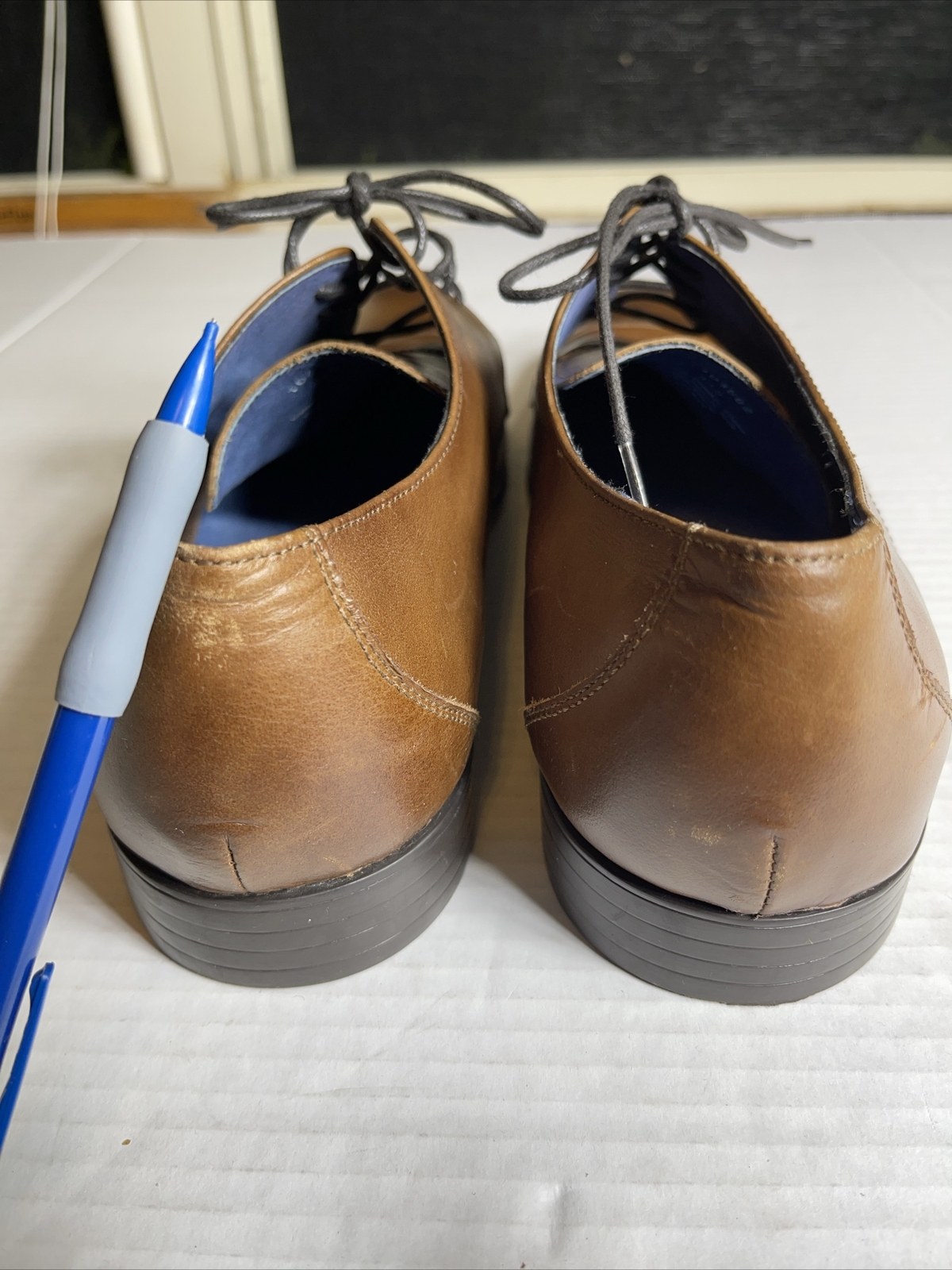 SAOLA Scarpe eleganti stringate da uomo in pelle Gordon Rush taglia 10 5 cognac antiscivolo