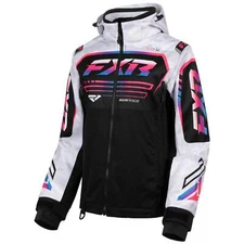 FXR RRX Insulated Women's Snowmobile Jacket - Snow White Camo/Cotton Candy