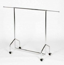 Super Heavy Duty Mini Salemans Garment Rail Clothes Rail 2ft 6" Long CHROME