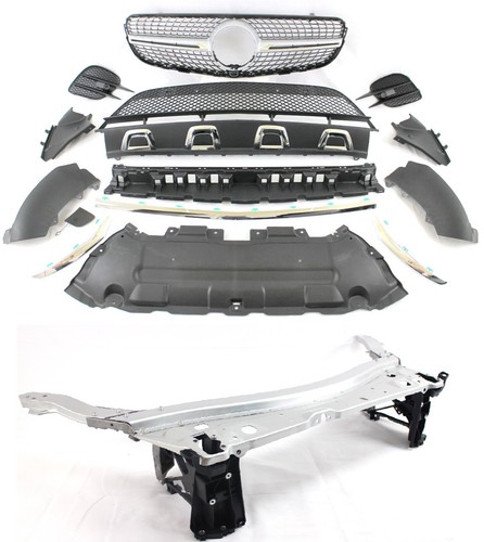2014- 19 GLC 300 front bumper cover grille valance conversion kit to 43 AMG X253 - Picture 3 of 13