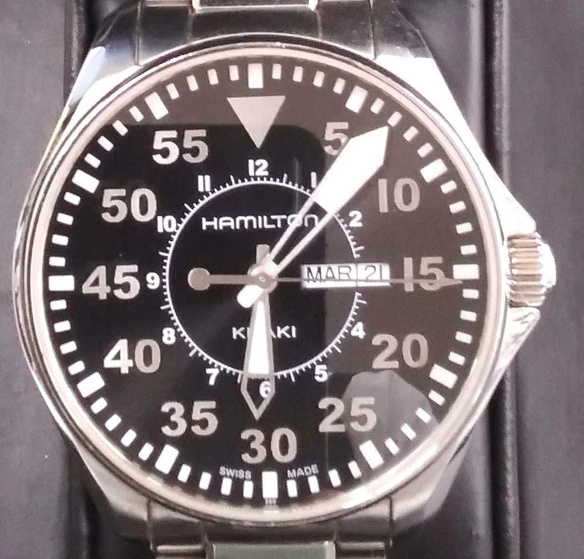 Hamilton Khaki Quartz H646110 Stainless Steel Men's Watch From Japan