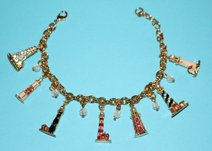Authentic Bradford Exchange Guiding Lights Midwest Bracelet 24k Gold Plated Swarovski