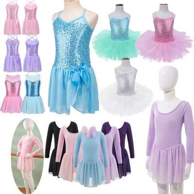 Mädchen Ballett Tanz Trikot Kleid Tutu Rock Kinder Gymnastik Tanzbekleidung Kostüm