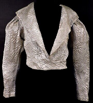 Details about   1930’S SHIMMERING GOLD LAME CROP JACKET W SEQUIN TRIMS FOR DRESS 