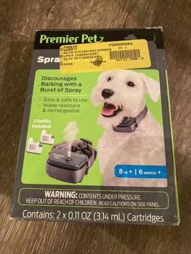 Premier Pet Spray Bark Collar w/2 Cartridges Brand New Open Box  - Picture 1 of 2