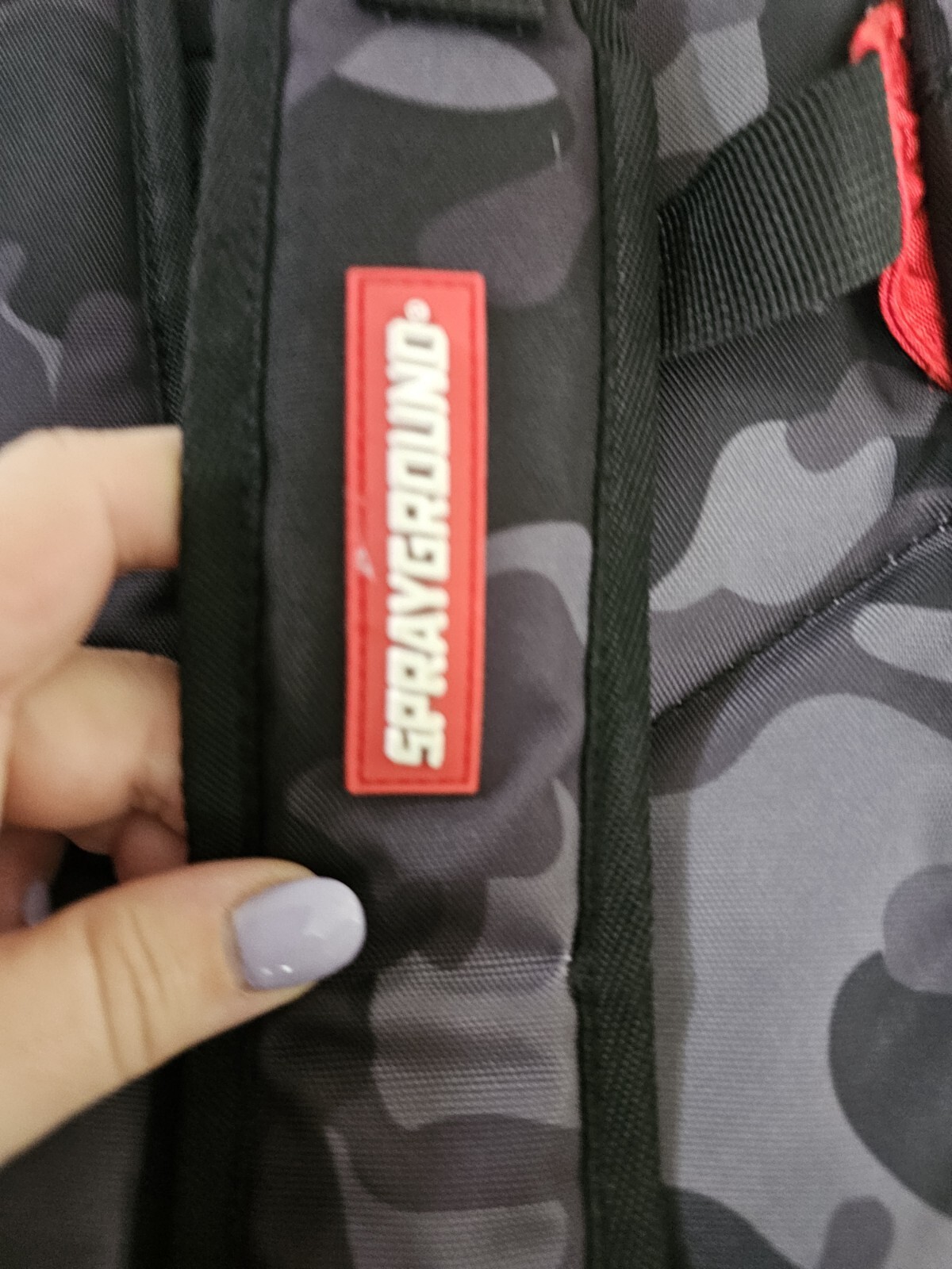 Spray Ground Backpack Black Army Pattern Shark - image 4