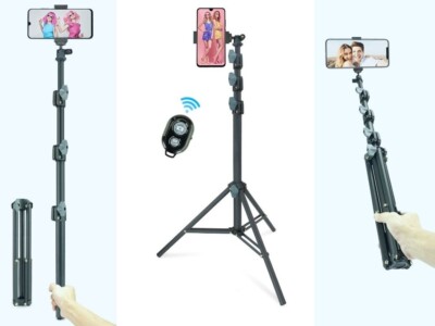 LINCO 70  Selfie Stick Tripod Wireless Remote Cellphone Metal Stand For Video