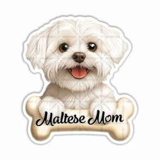 Maltese Mom, Pets, Dogs, Sticker, Peel N' Stick, Different Sizes