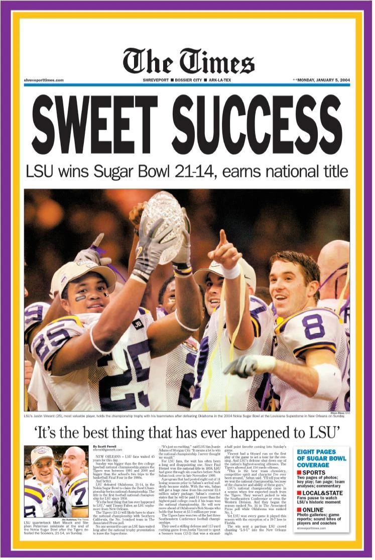 2004 National Championship Ticket LSU Vs Oklahoma Poster By, 42 OFF