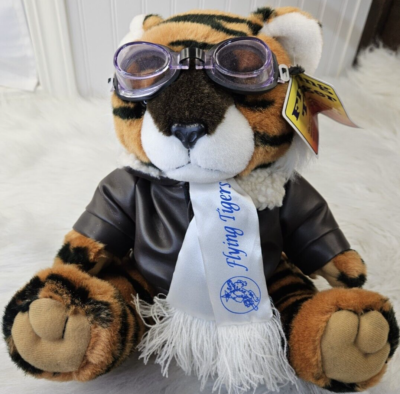 Air Zoo Pilot Flying Tiger Plush Bomber, Jacket, Goggles & Logo
