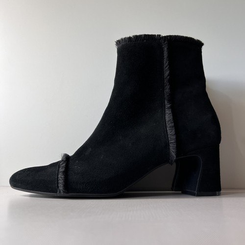 VANELi Danice Black Suede Satin Fringe 