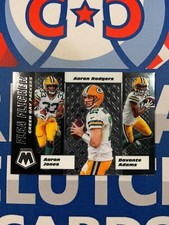 2020 Panini Mosaic Flea Flicker Aaron Rodgers Aaron Jones Davante Adams