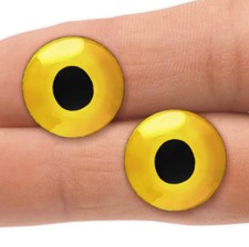 18mm Owl Eyes Yellow Glass Bird Lifelike Animal Taxidermy Eyeballs
