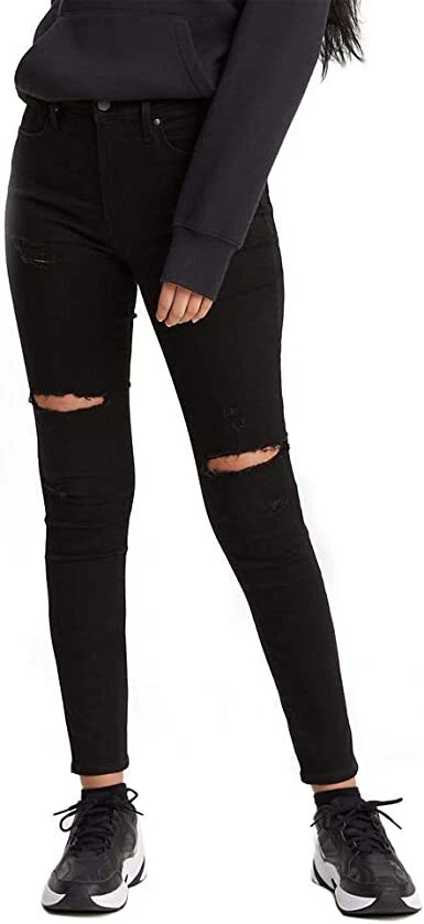 Levis Womens 721 High Rise Skinny Jeans Black Hypersoft Brand NEW