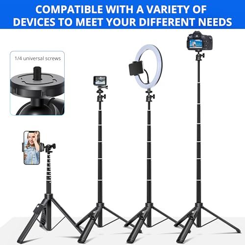 Selfie Sticklong Extendable Selfie Stick Tripodphone Tripod With Wireless Remote - Picture 2 of 6