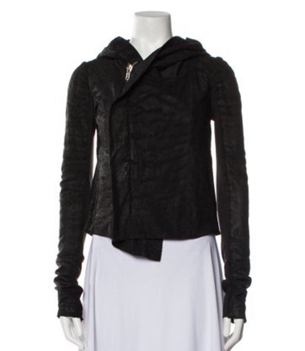 ジャケット・アウター Rick Owens Lamb leather Rick Owens SS11 Anthem Black Blistered Lamb Leather Safari