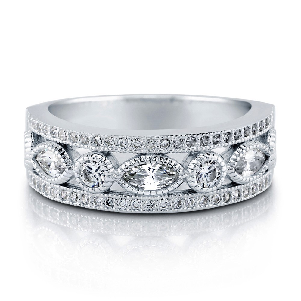 Elli Anello solitario di fidanzamento in Argento Sterling 925 con