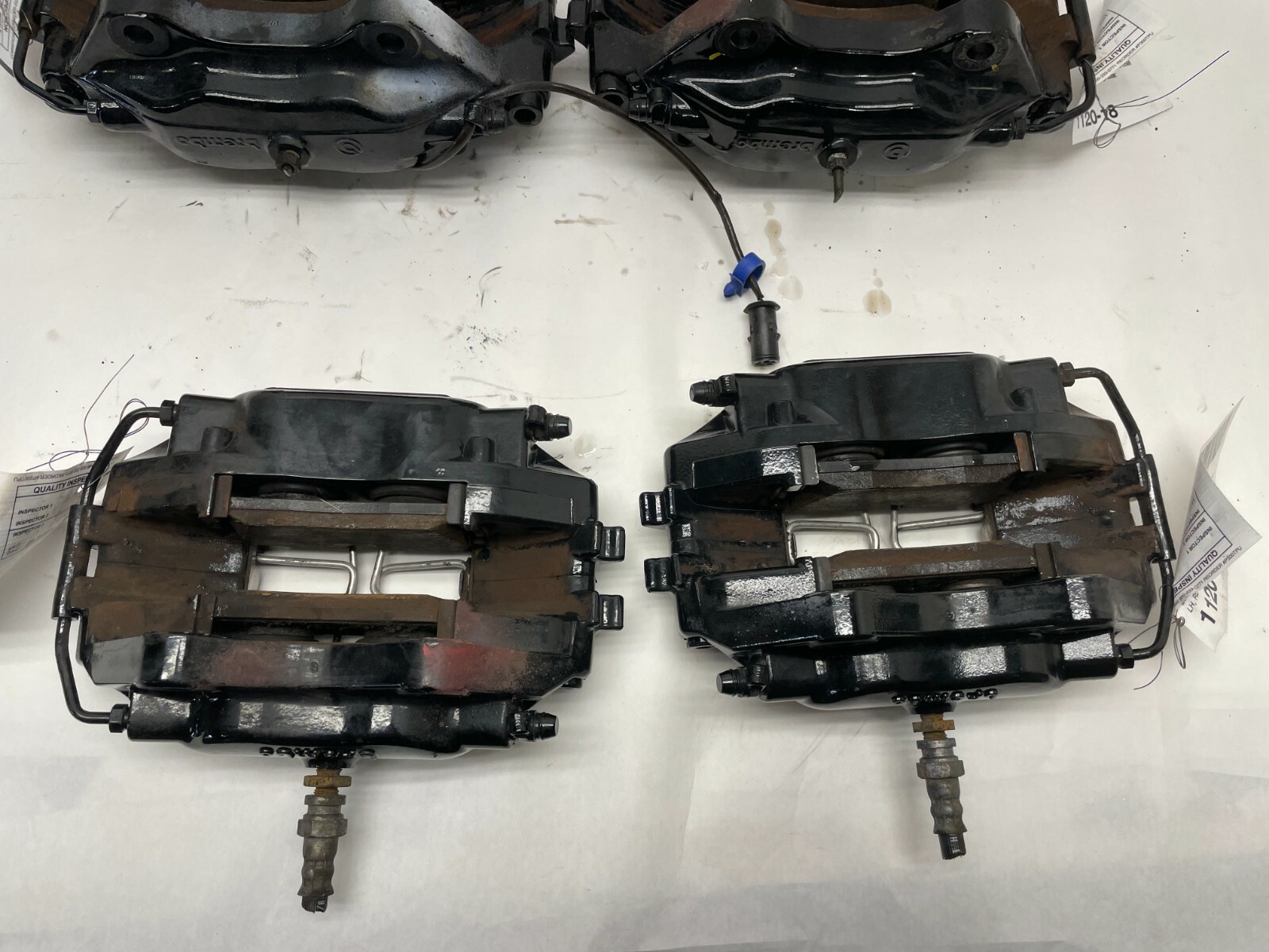 2005-2007 MASERATI COUPE GT CALIPER SET BLACK BREMBO OEM FRONT BACK 