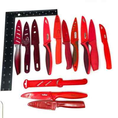 13 Pcs Zyliss, Messermeister and Assorted Multicolor Knife Set