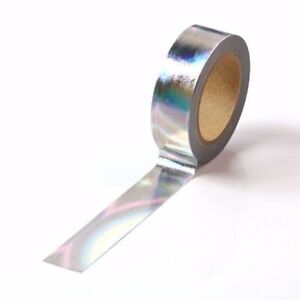 Rainbow Foil Metallic Washi Tape 15mm x 10m