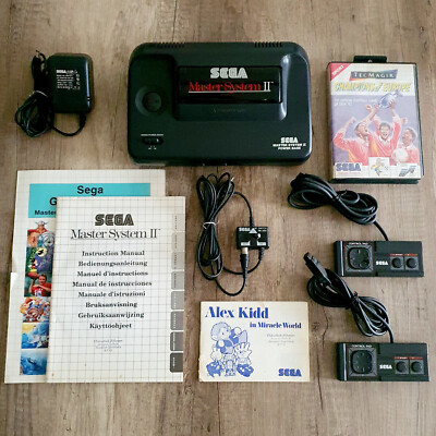 Sega Master System   MS II + Zubehörpaket | 2 x Pads | Alex Kidd | Anleitungen  