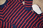 K9 NWOT JOE BOXER Boys 4T Red Blue Striped Fleece Blanket Sleeper Footed Pajamas — photo 2
