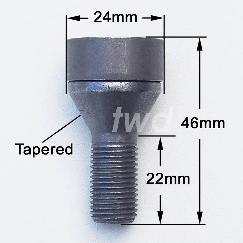 TORNILLOS DE BLOQUEO DE RUEDA DE ALEACIÓN PARA FORD KA MK2 M12x1.25 THATCHAM TUERCA DE SEGURIDAD PERNO Foto 4 de 4