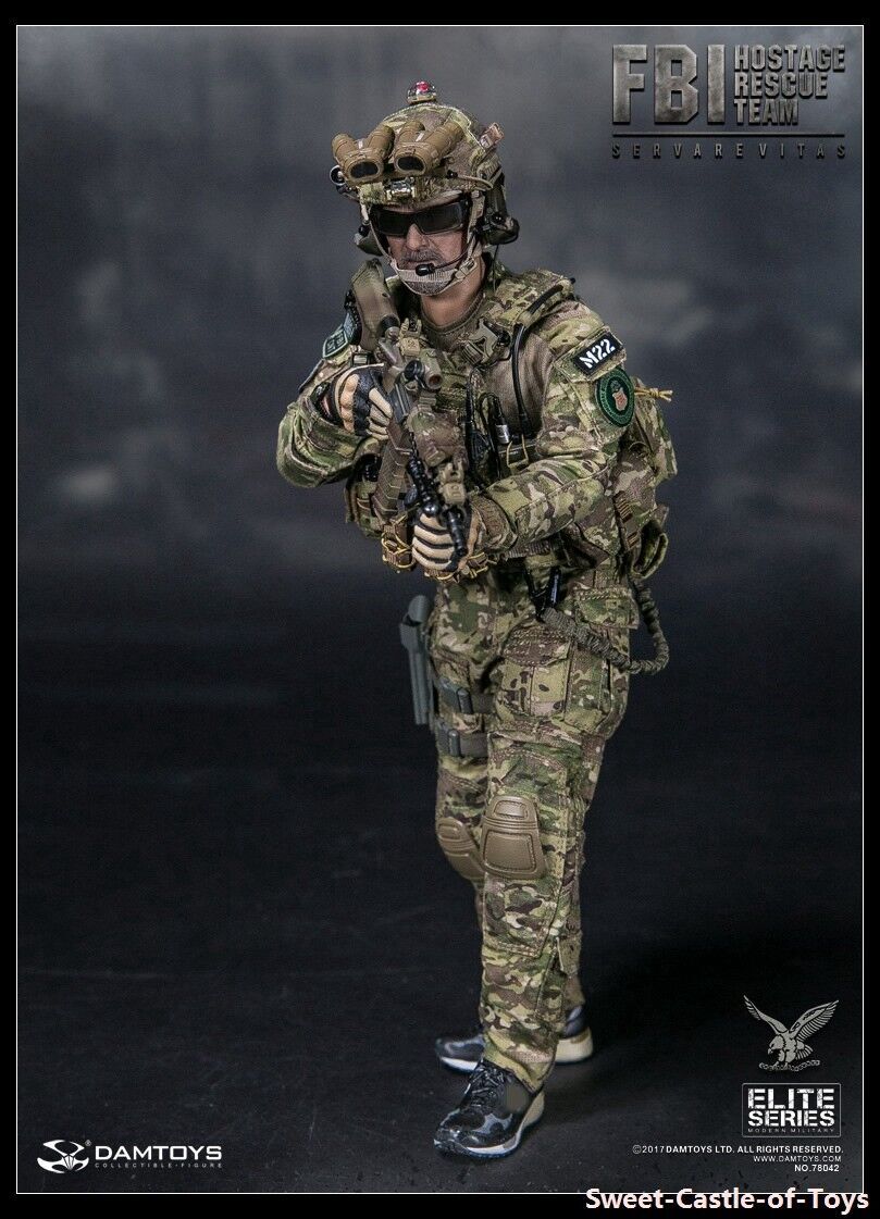1/6 DamToys US FBI HRT Agent Hostage Rescue Team Servarevitas