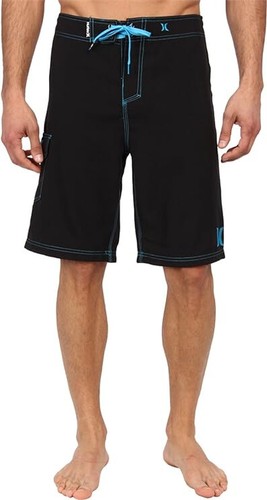 NWT $48 SIZE 40 Black/Cyan Hurley Men's One and Only 23-Inch Boardshort
