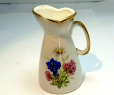 Individual Creamer Cream Pitcher Cottier Freres Purple / Pink Flowers