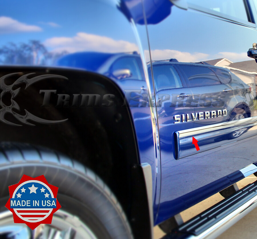 20092013 Chevy Silverado Crew Cab Body Side Molding Overlay Trim Top 1